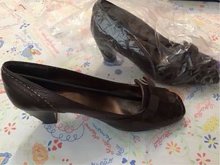 Zapatos tacón piel marrón - 39