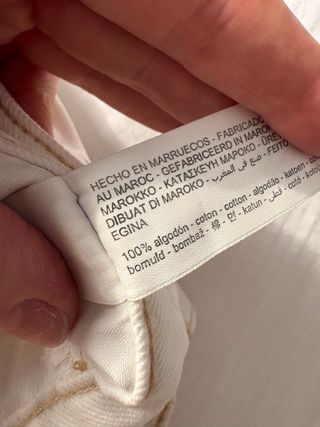 Vaqueros Massimo Dutti blancos, talla 36