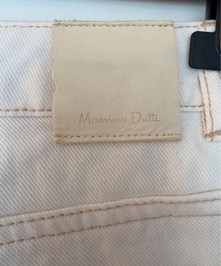 Vaqueros Massimo Dutti blancos, talla 36