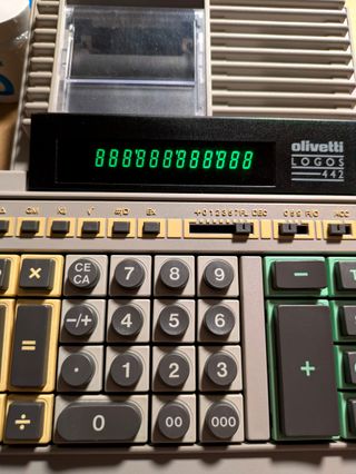 Calcolatrice OLIVETTI Logos 442 a carta termica 