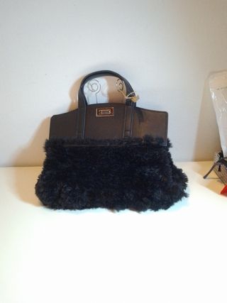 borsa nera tipo Kelly fatta a mano 