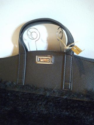 borsa nera tipo Kelly fatta a mano 
