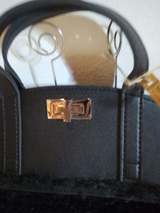 borsa nera tipo Kelly fatta a mano 