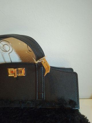borsa nera tipo Kelly fatta a mano 