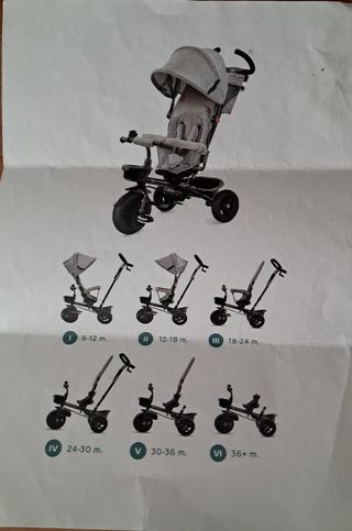Triciclo Kinderkraft gris