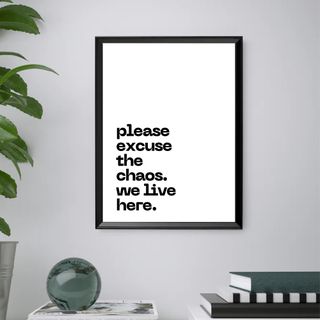 Quadro stampa ingresso "Scusate il disordine"