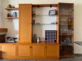 Mueble salón madera  y mueble cajones 2 unidades