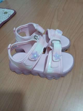 Sandali bimba estivi rosa glitter