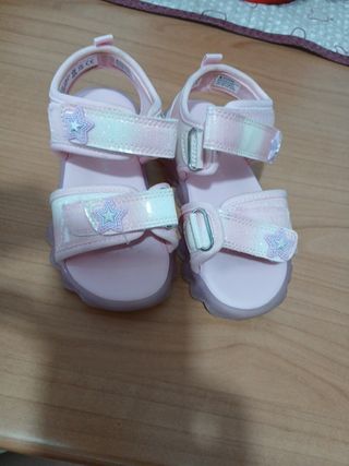 Sandali bimba estivi rosa glitter