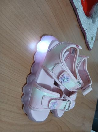 Sandali bimba estivi rosa glitter
