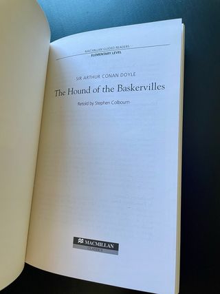 Book in English: The Hound of the Baskervilles. 