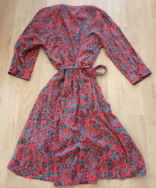 Vestido Tommy Hilfiger rojo y verde agua