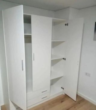 Armario ropero 3 puertas blanco