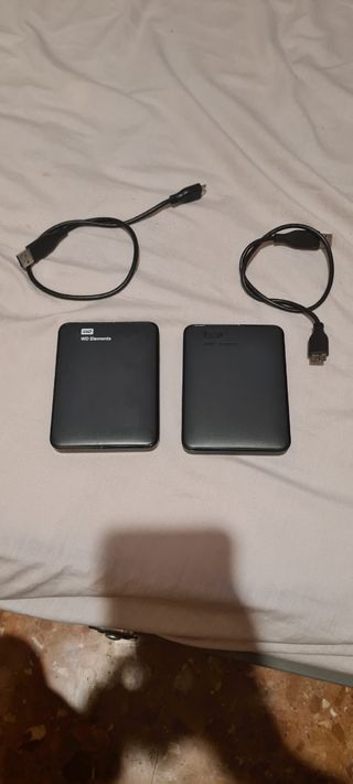 Lote 2x Discos duros externos 2.5" 
