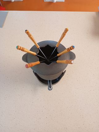 Juego fondue hierro fundido