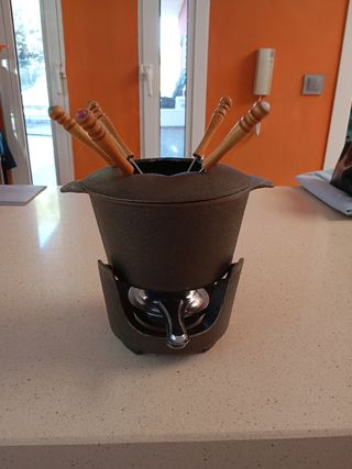Juego fondue hierro fundido