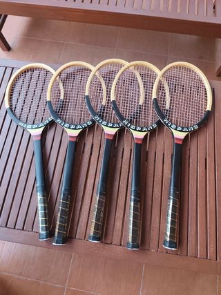 Raquetas madera Tenis colección decoración 