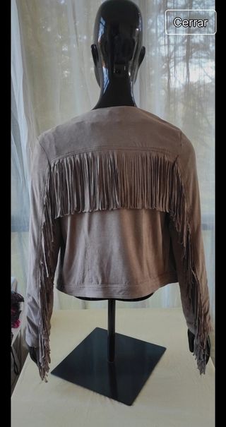 Cazadora tipo antelina beige flecosNUEVA