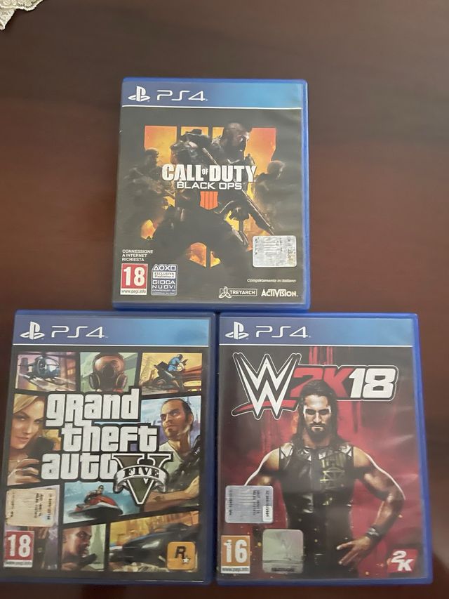 3 giochi PS4: Call of Duty, GTA V, WWE 2K18
