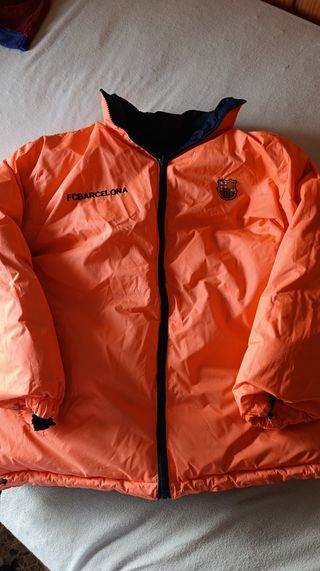 Chaqueta FC Barcelona reversible- Naranja/azul