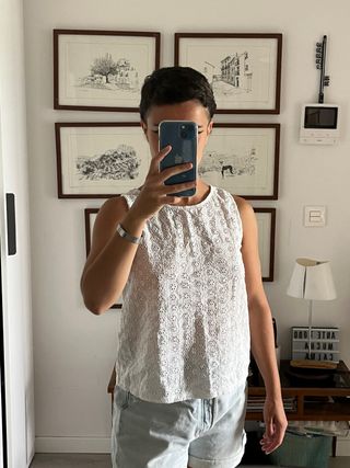 Blusa blanca de verano
