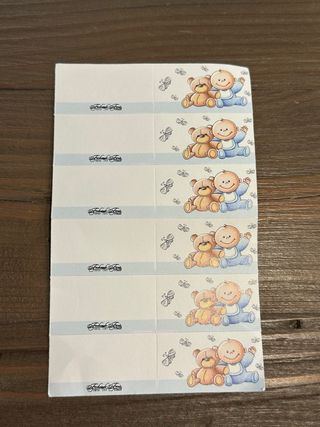 Set bomboniere nascita bimbo celeste
