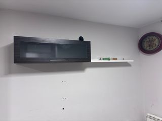 Mueble TV blanco y negro - 3 piezas