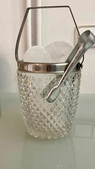 Cubitera de cristal vintage 