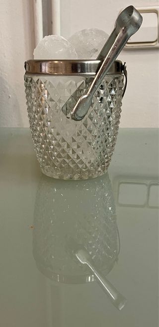 Cubitera de cristal vintage 