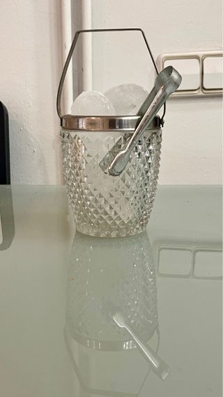 Cubitera de cristal vintage 
