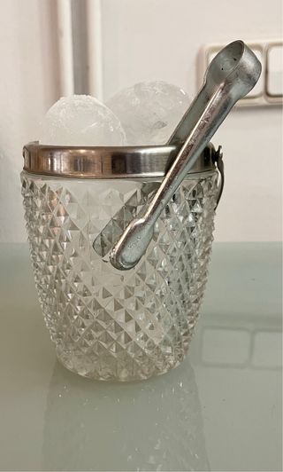 Cubitera de cristal vintage 