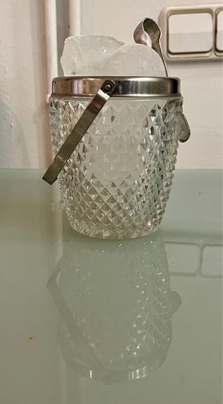 Cubitera de cristal vintage 