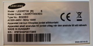 BN41-00686A REV 1.2 Tastiera TV Samsung LE23R71WX