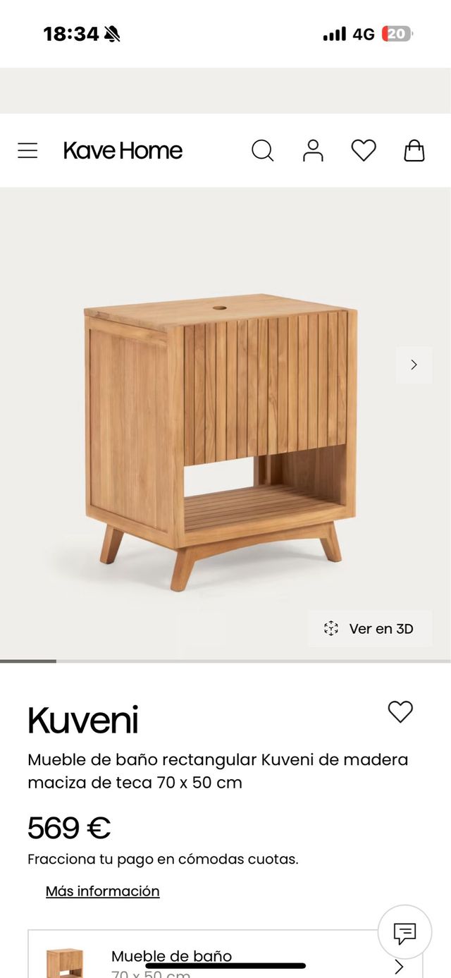 Bagno completo Kave Home - Legno teak