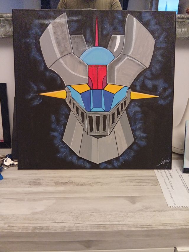 Cuadro Mazinger Z pintado a mano
