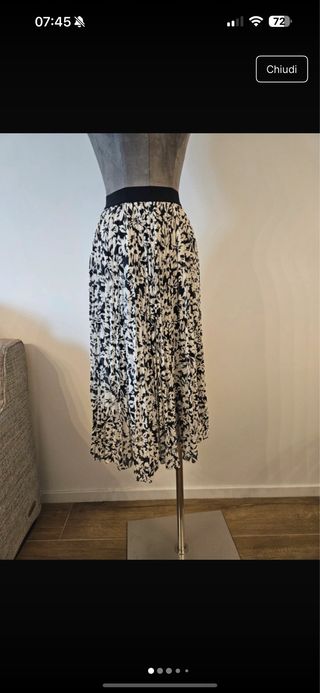 Gonna plissettata fiori  H&M tg XS