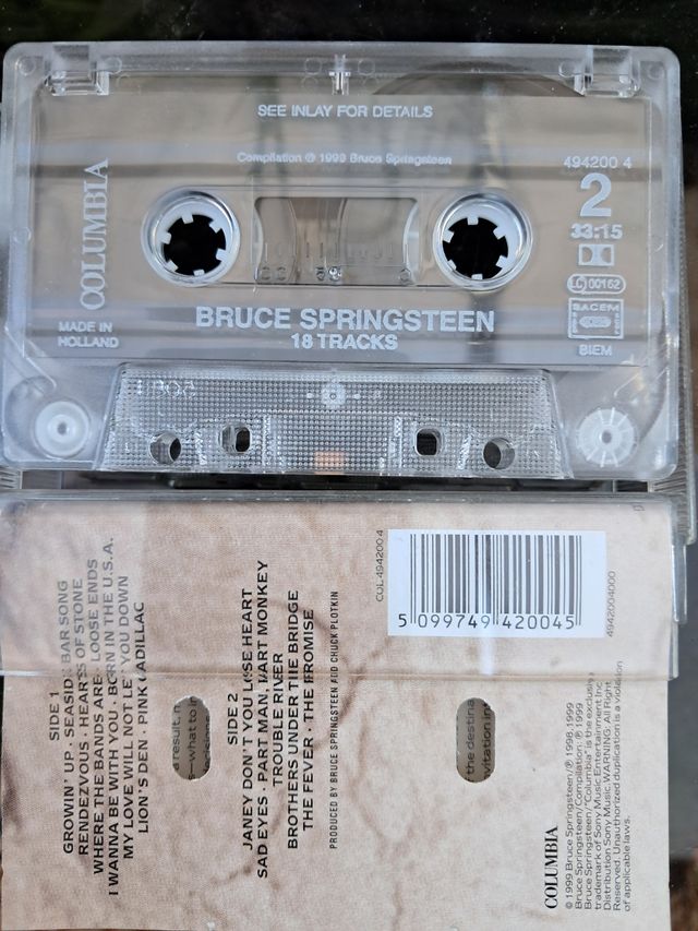 Casete Bruce Springsteen 18 canciones
