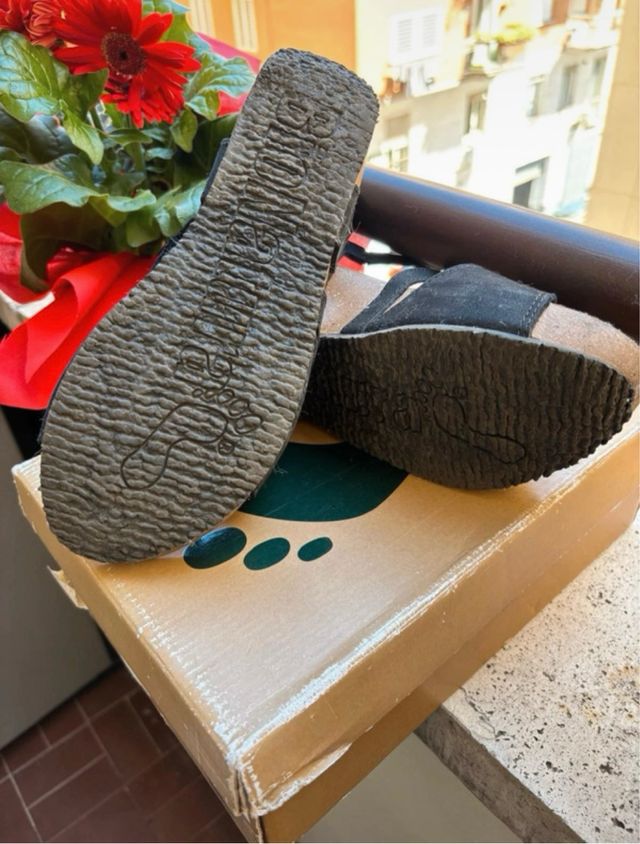 Sandalias BioNatura negras, talla 39