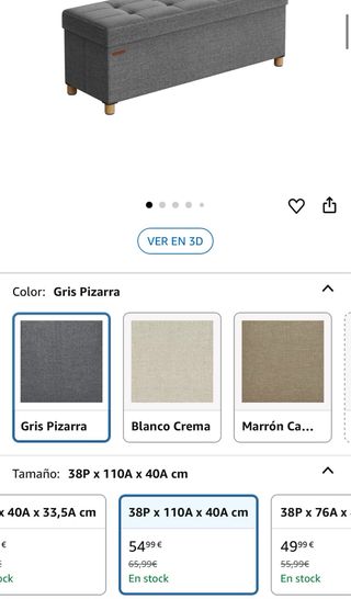 SONGMICS Puff Almacenaje Gris