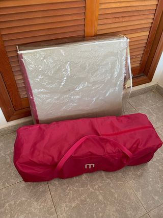Cuna viaje bebé rosa
