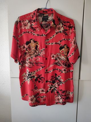Camisa hawaiana Guess roja Talla M