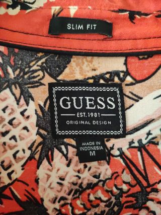 Camisa hawaiana Guess roja Talla M