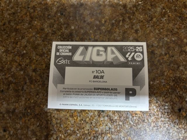 Cromo Balde FC Barcelona Panini