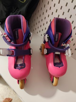 Patines Oxelo niña rosa-morado