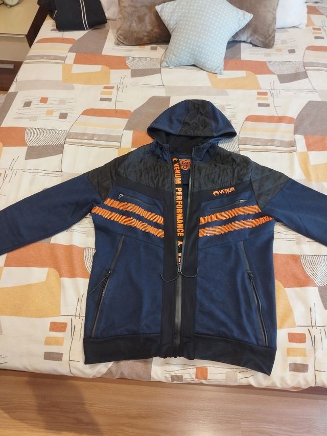 Sudadera Venum azul-naranja