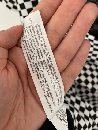 Vestido mini de manga corta y estampado cuadros 