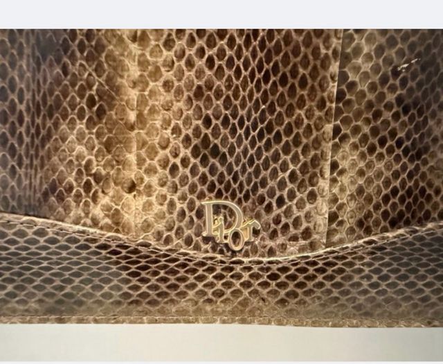 Bolso Christian Dior piel marrón-gris