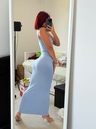 Vestito Lungo Azzurro - Elegante