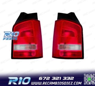 PILOTOS VOLKSWAGEN VW TRANSPORTER T5 1P 10-15 BLANCO ROJO