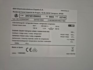 Nevera Balay 175cm No Frost A++